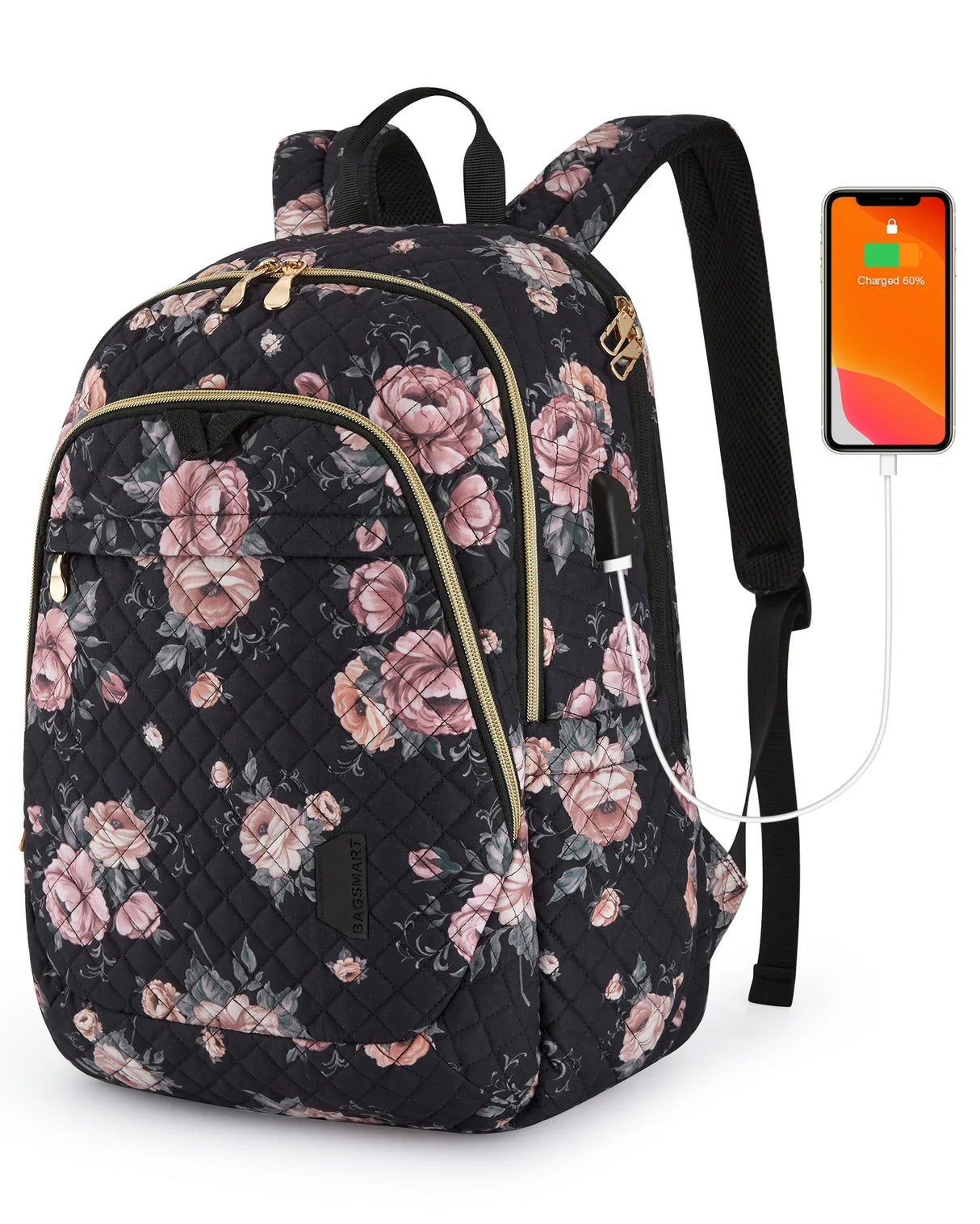 BAGSMART Antitheft Laptop Backpack Men Women Multiple Pockets