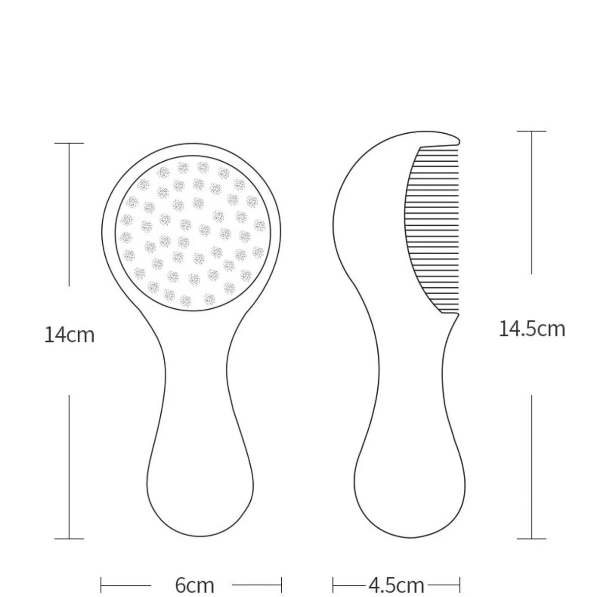 BBET Baby Hair Care 2pcsNewborn Comb De-dandruff Brush