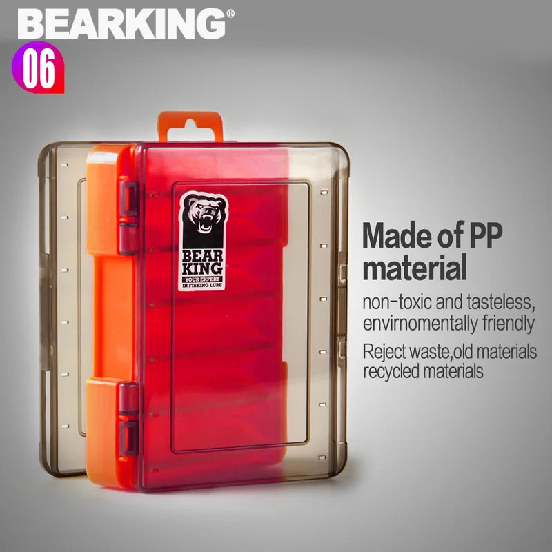 BEARKING Doublex Sided Fishing Tackle Box 12 Compartments