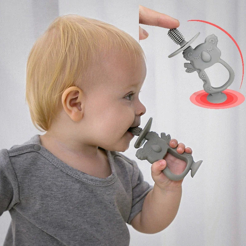 BPA Free Baby Silicone Training Toothbrush Animal Shape