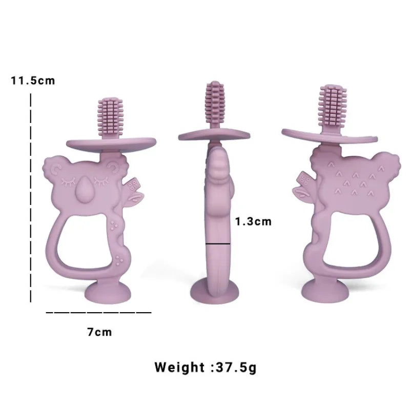 BPA Free Baby Silicone Training Toothbrush Animal Shape