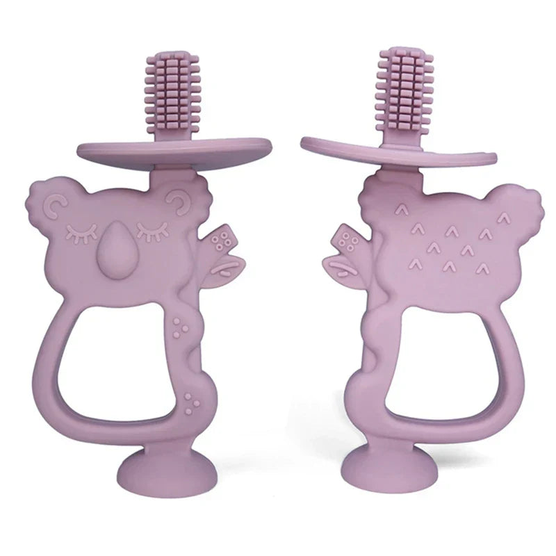 BPA Free Baby Silicone Training Toothbrush Animal Shape