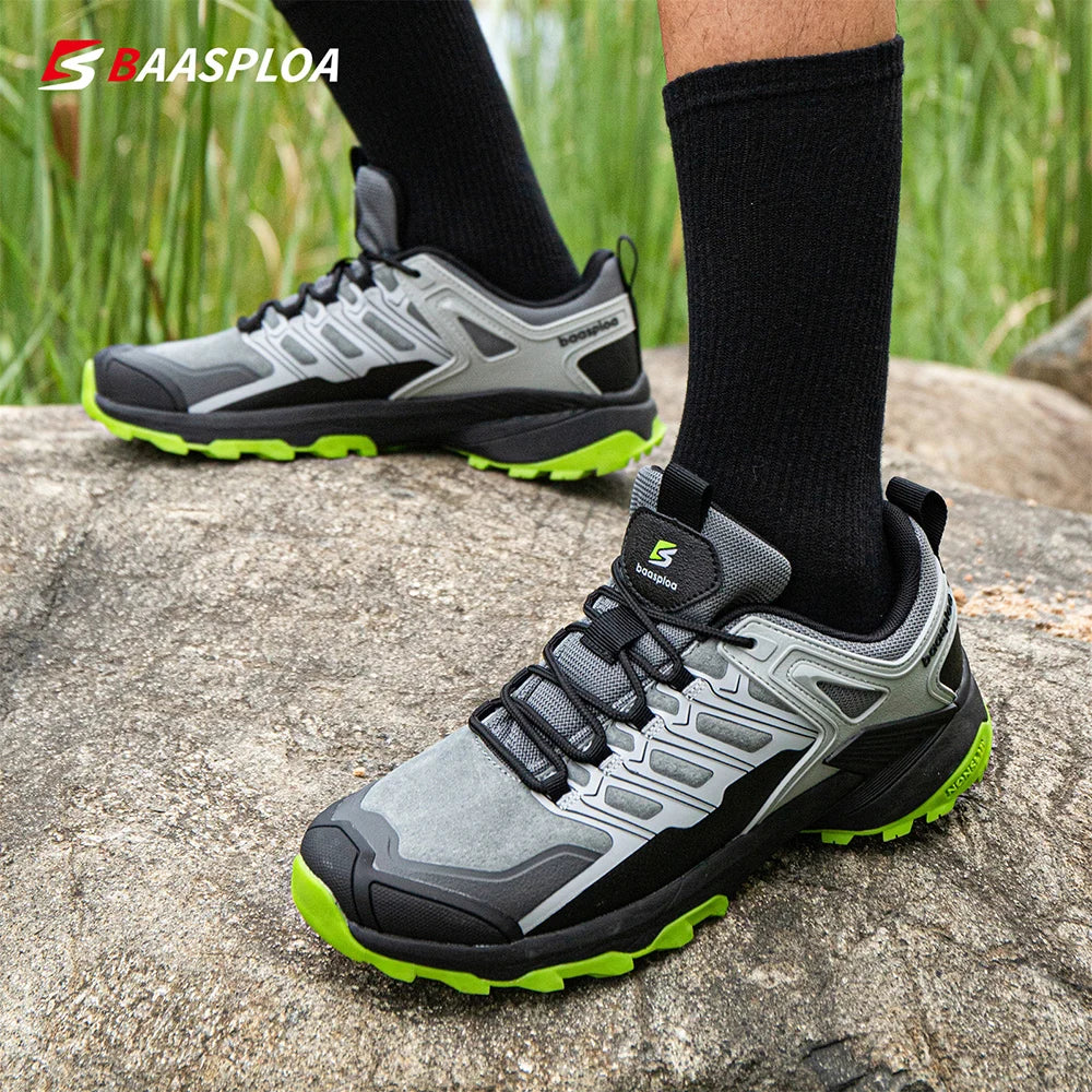 Baasploa 2023 New Men's Hiking Shoes Outdoor Safety