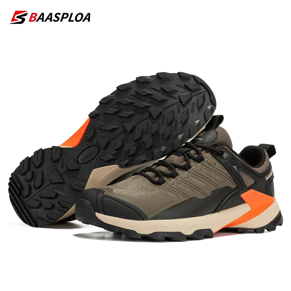 Baasploa 2023 New Men's Hiking Shoes Outdoor Safety
