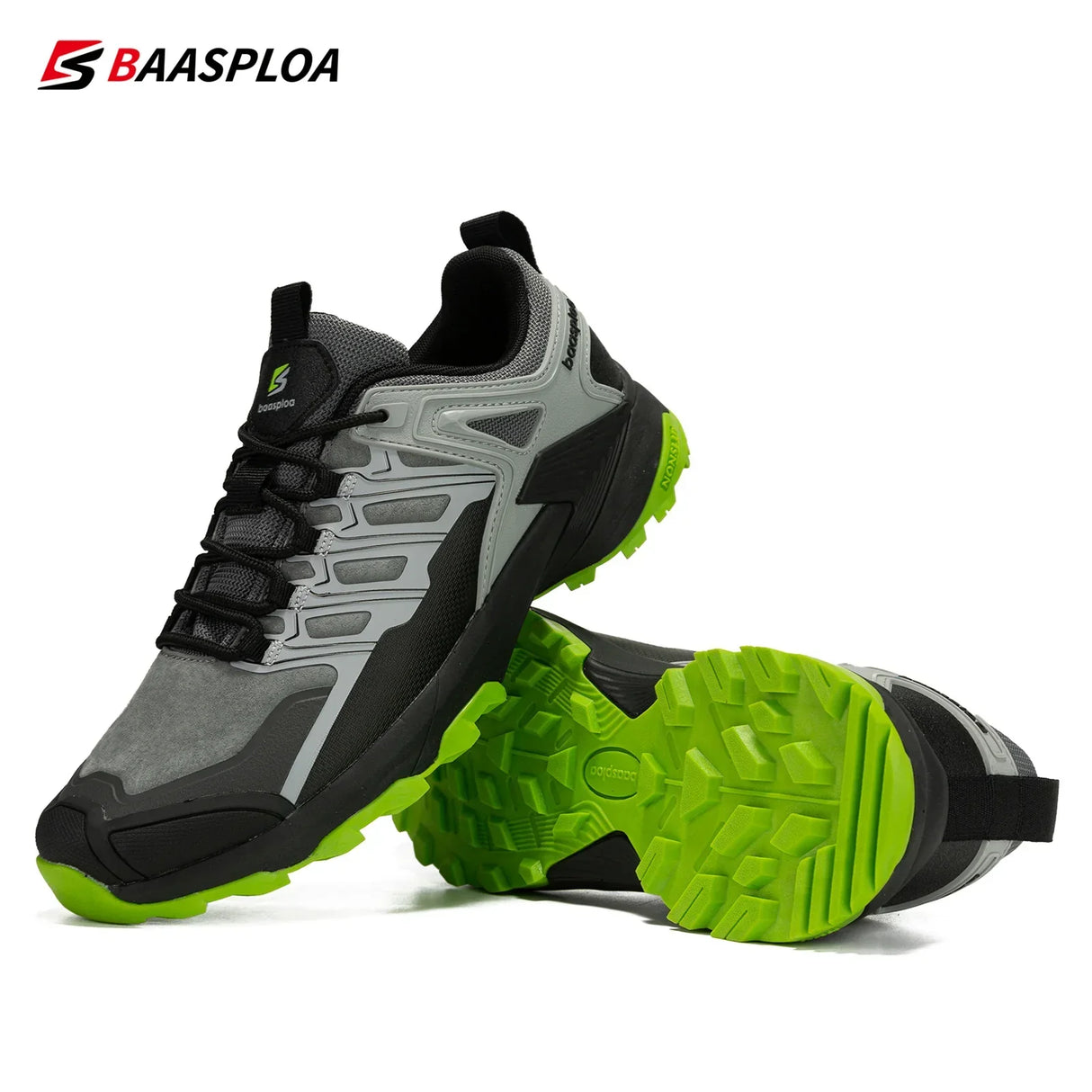 Baasploa 2023 New Men's Hiking Shoes Outdoor Safety