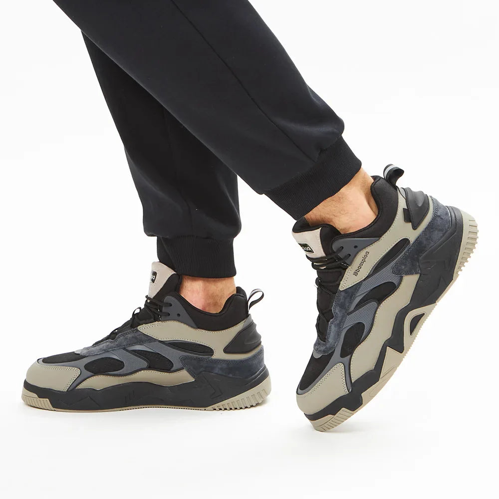 Baasploa Winter Men Leather Sneakers Casual Fashion Waterproof Sport Shoes For Man Plush Warm Male Sneakers Non-Slip Outdoor