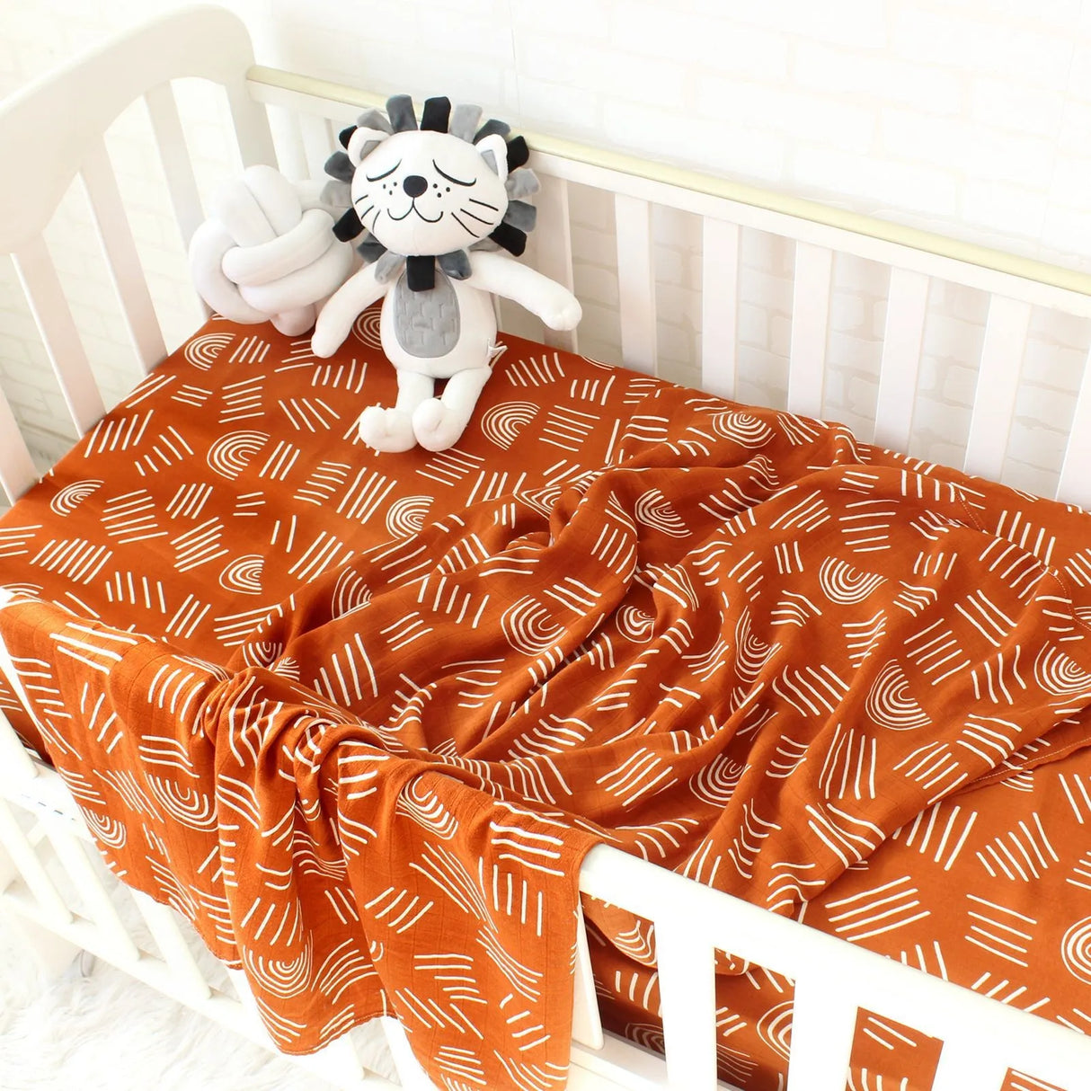 Baby Bedding Set Newborn Plain Color Cotton Muslin