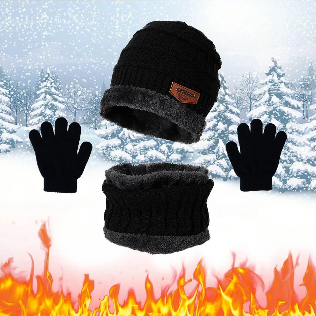 Baby Boys Winter Warmer Kids Fleece Hat Scarf