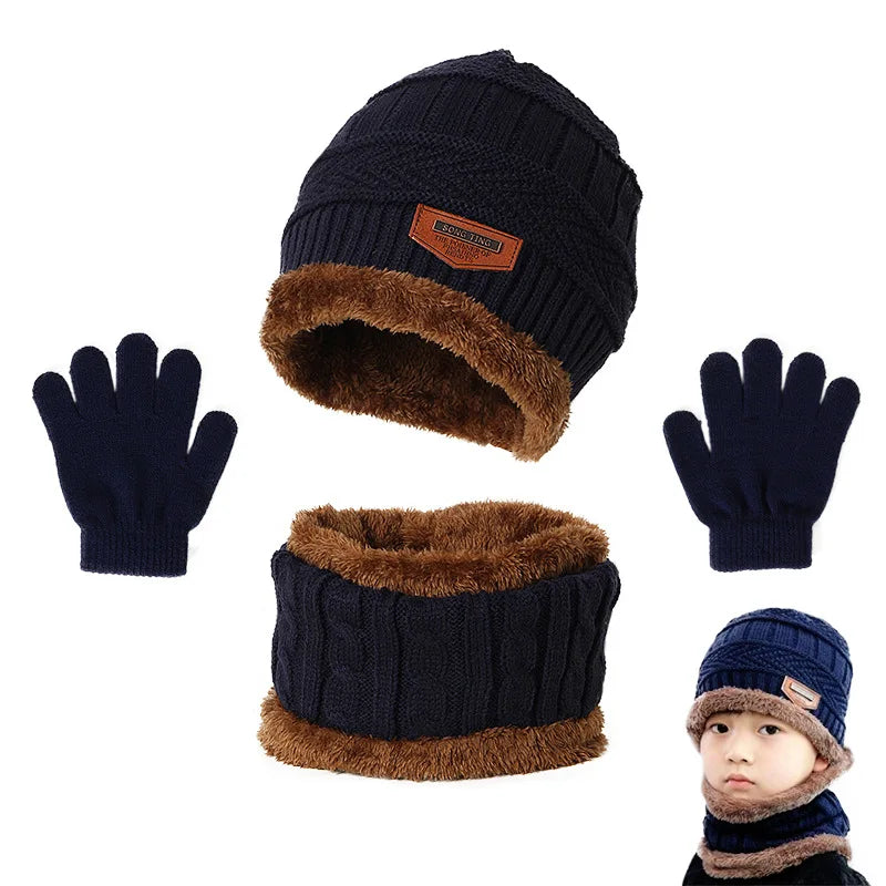 Baby Boys Winter Warmer Kids Fleece Hat Scarf