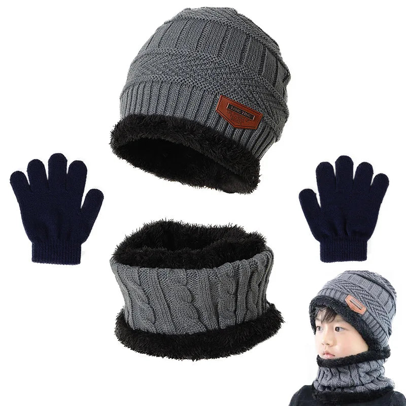 Baby Boys Winter Warmer Kids Fleece Hat Scarf