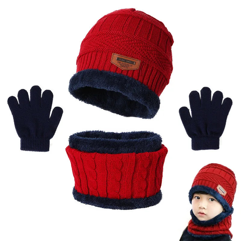 Baby Boys Winter Warmer Kids Fleece Hat Scarf