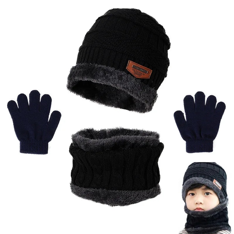 Baby Boys Winter Warmer Kids Fleece Hat Scarf