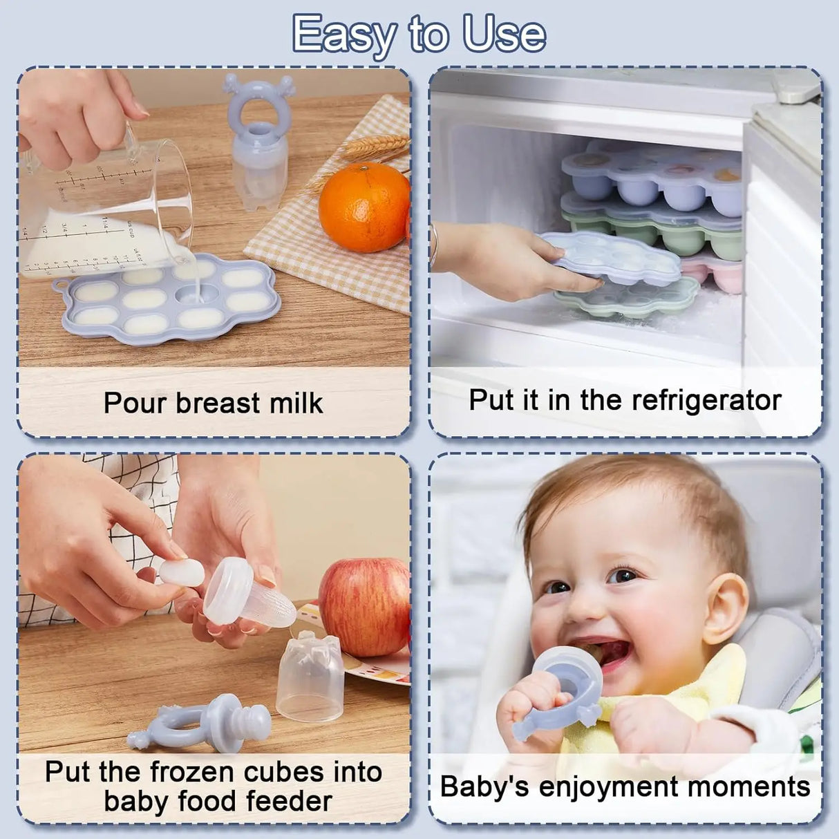 Baby Breast milk Popsicle Molds & Baby Fruit