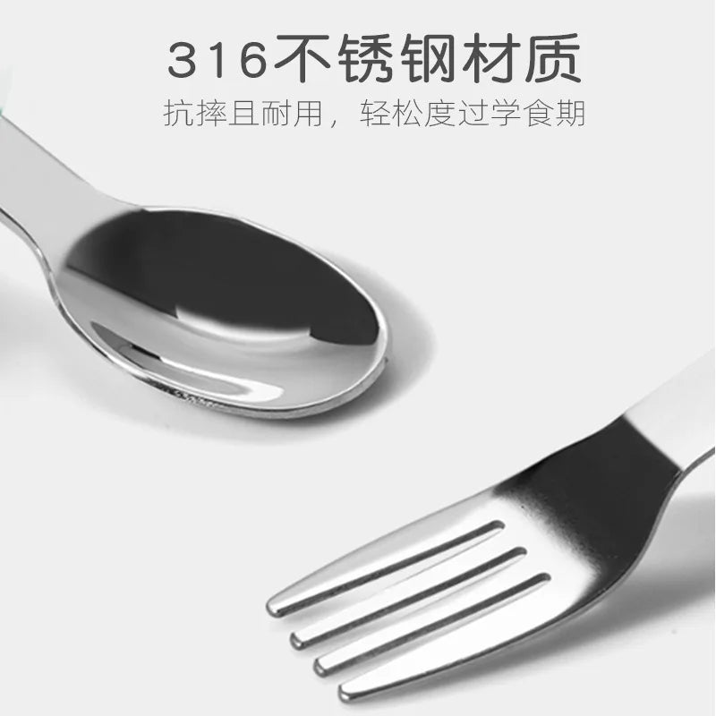Baby Candy Colour Tableware Set Utensil 316 Stainless