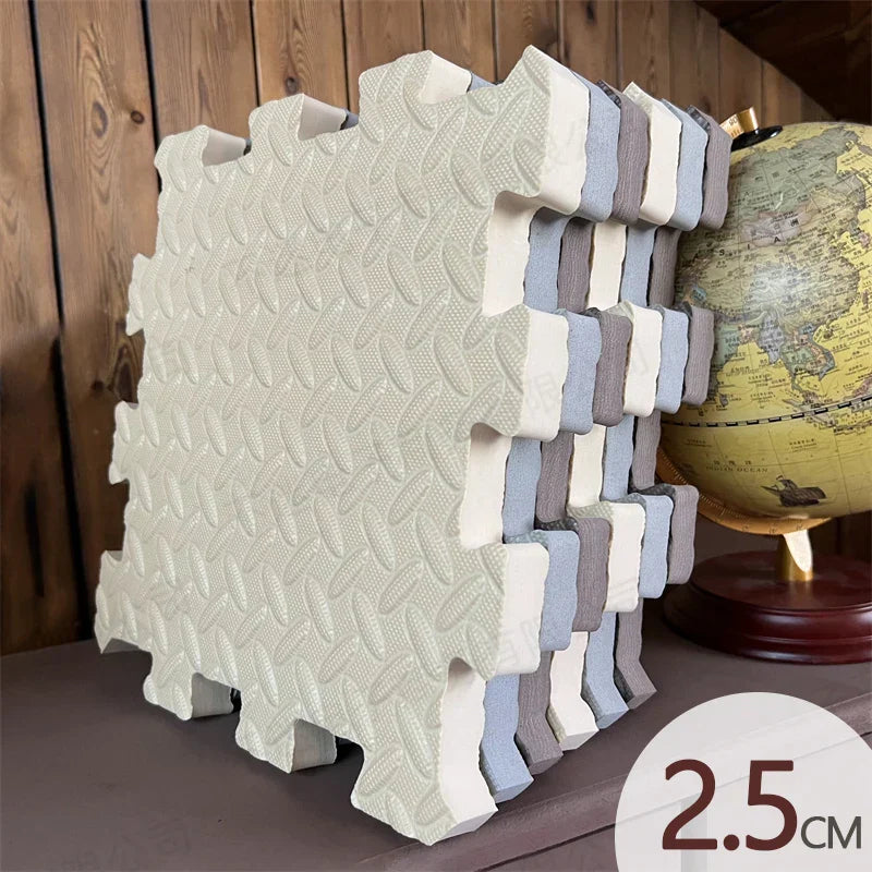 Baby Children's Room Game Mat Carpet Playing Activity Gym Mat Puzzle Environmental Protection Mat 2.5CM Thick 30×30 Solid Color