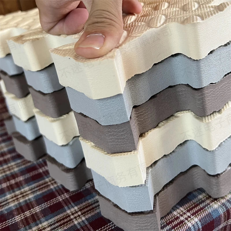 Baby Children's Room Game Mat Carpet Playing Activity Gym Mat Puzzle Environmental Protection Mat 2.5CM Thick 30×30 Solid Color