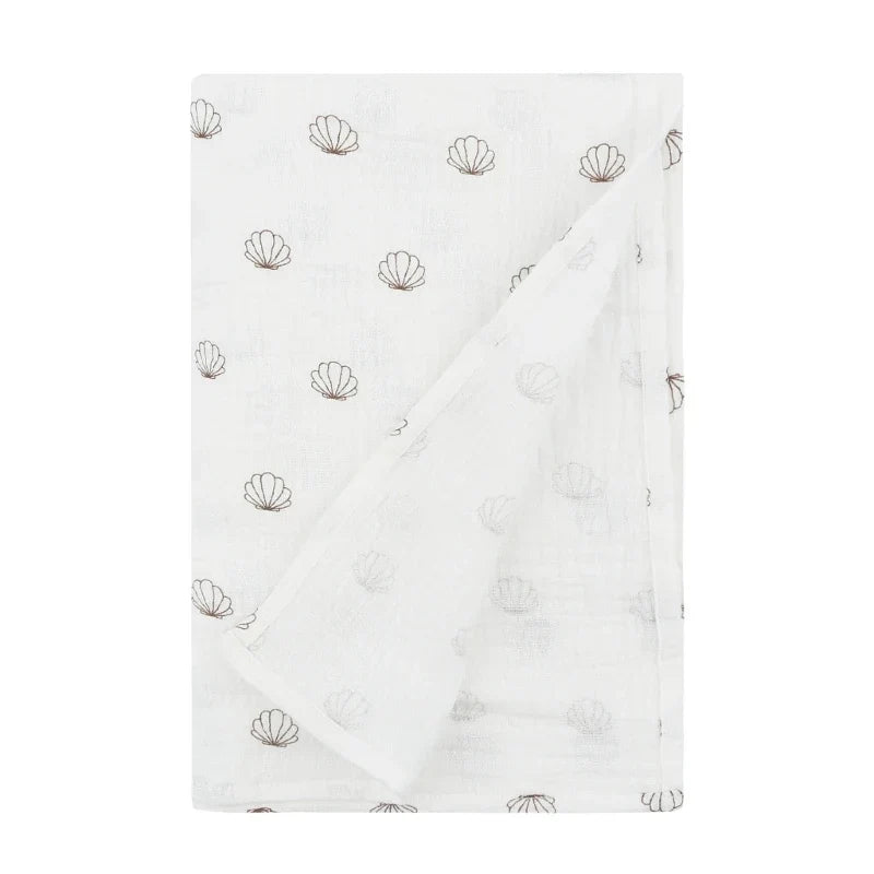 Baby Crepe-Cotton Floral Wrap Blanket Infant Blanket Beach-Towel