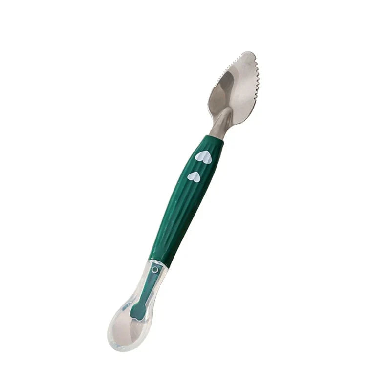 Baby Feeding Spoon Scraper Spoon Silicone Fruit Puree