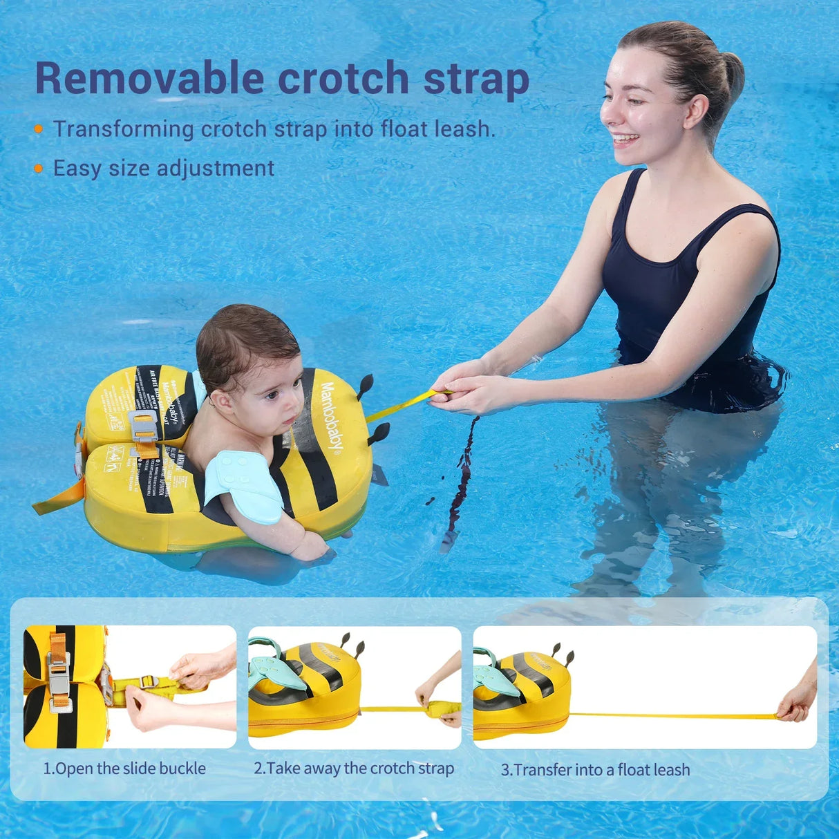 Baby Float Crotch Strap & Inflation-free Solid Core