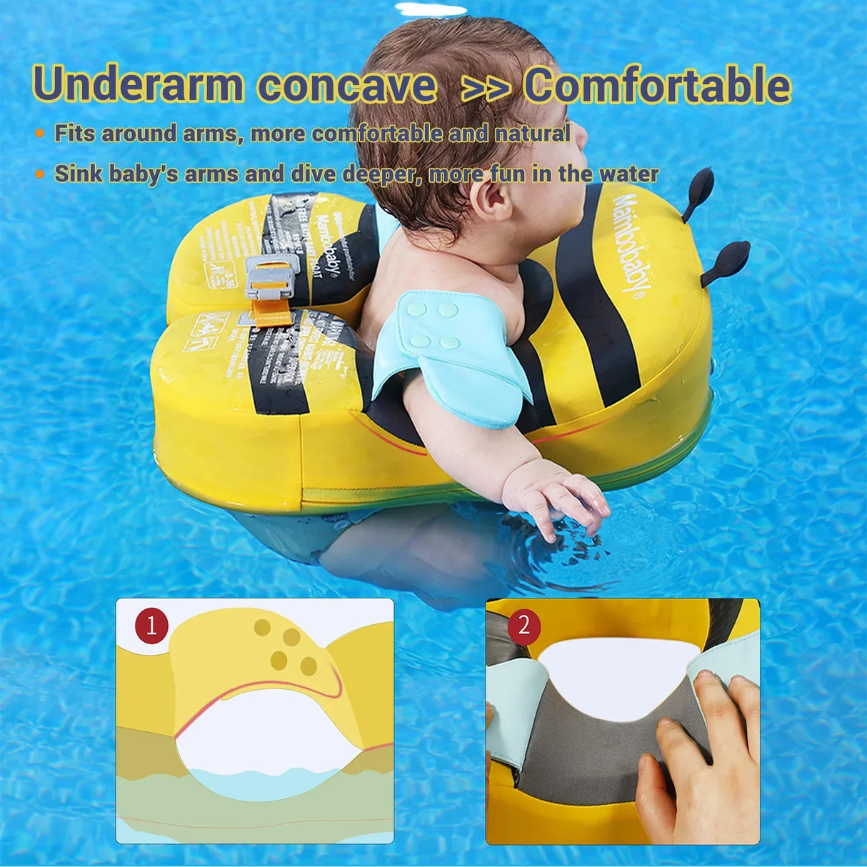 Baby Float Crotch Strap & Inflation-free Solid Core