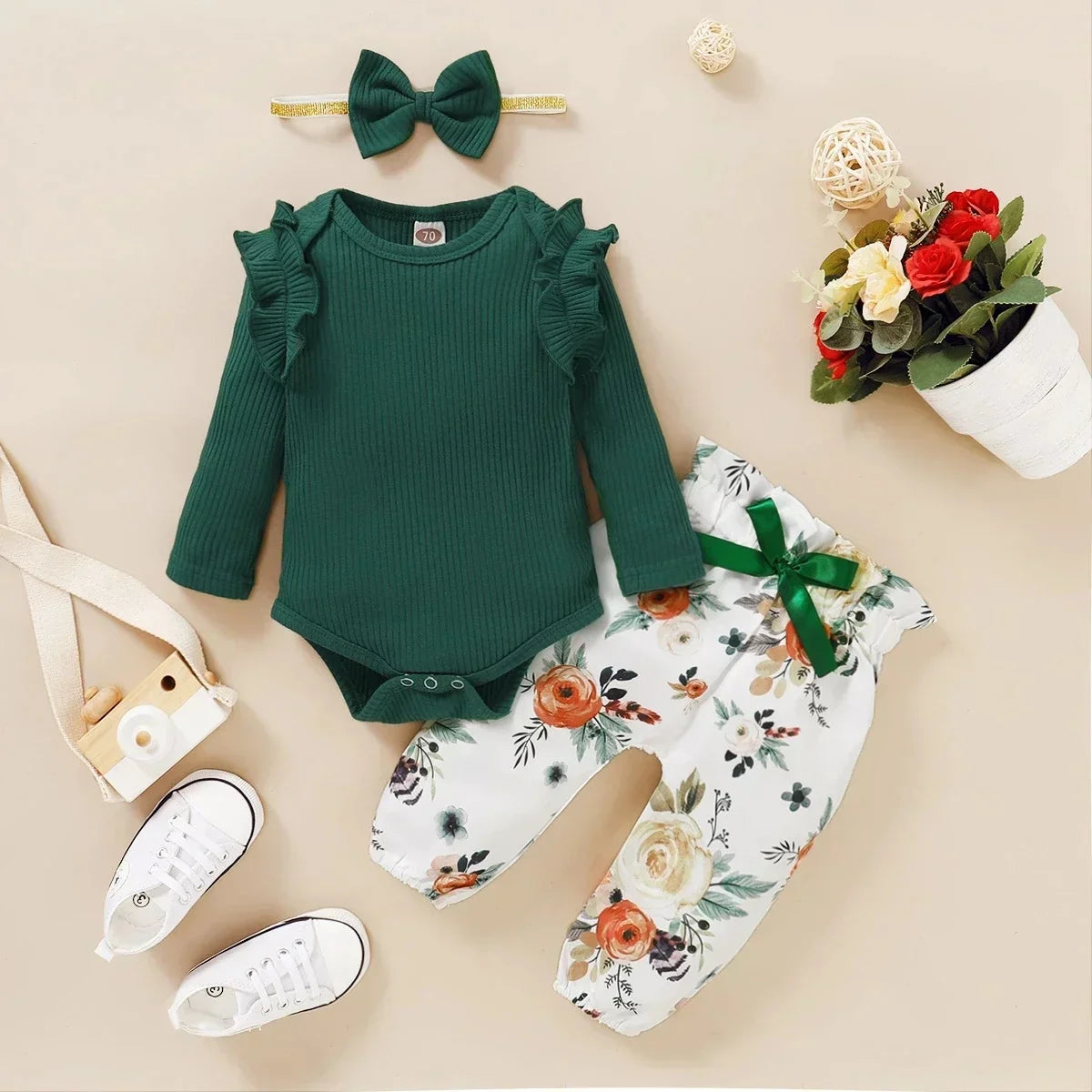 Baby Girl Clothes Newborn Infant Autumn 3Pcs Set