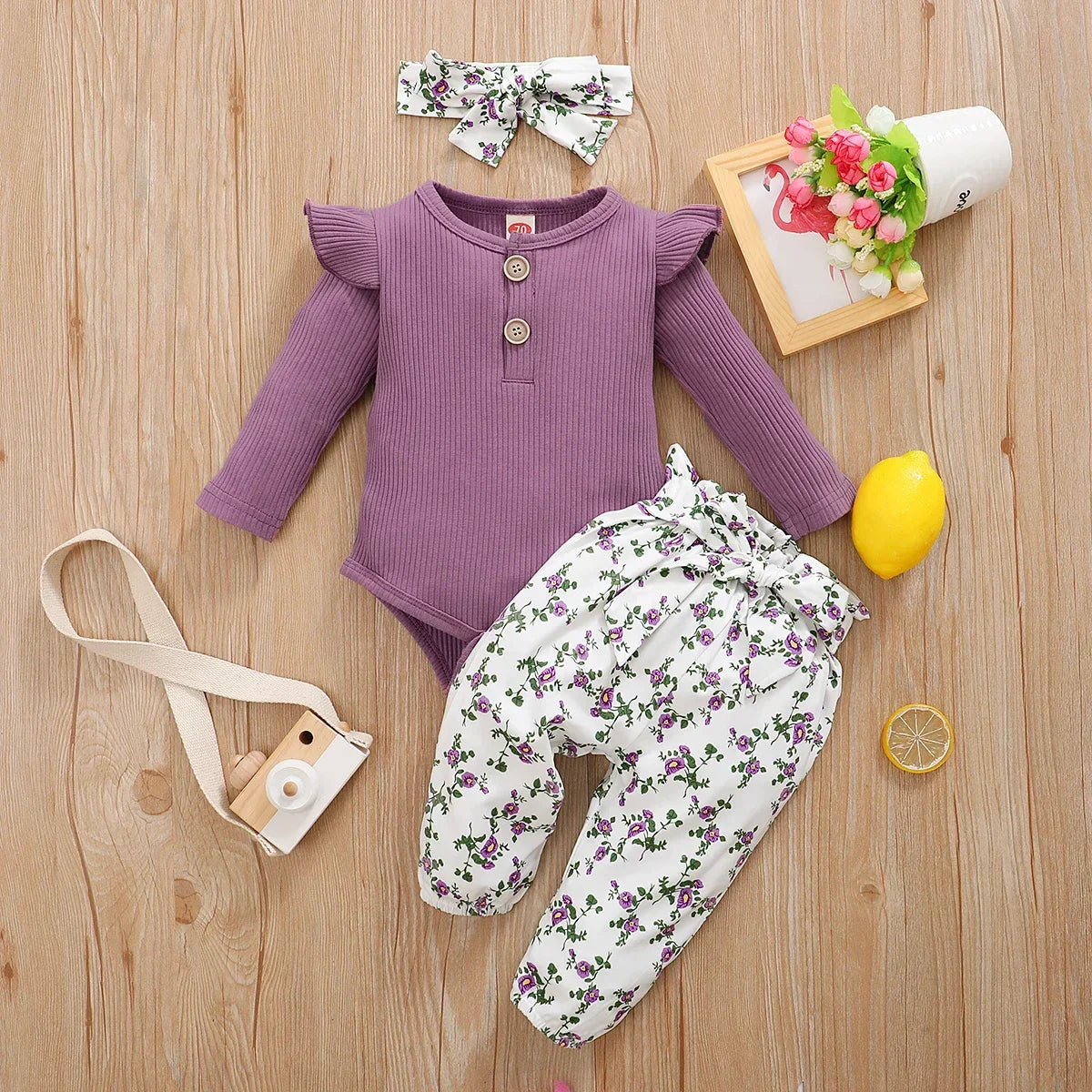 Baby Girl Clothes Newborn Infant Autumn 3Pcs Set