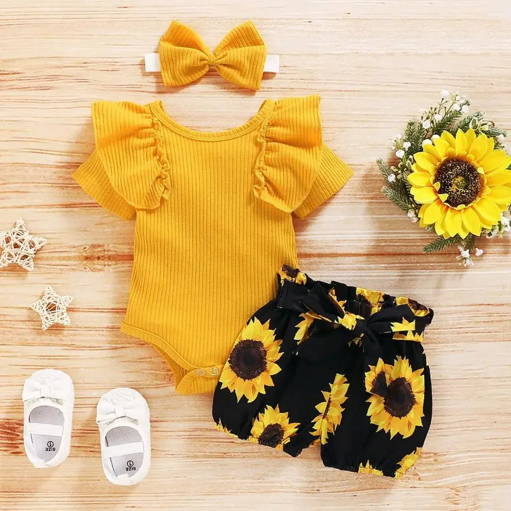 Baby Girl Clothes Newborn Infant Autumn 3Pcs Set