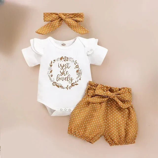 Baby Girl Clothes Newborn Infant Autumn 3Pcs Set