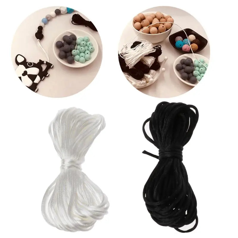 Baby Pacifiers Accessories 5m Satin Silk Rope 1.5mm