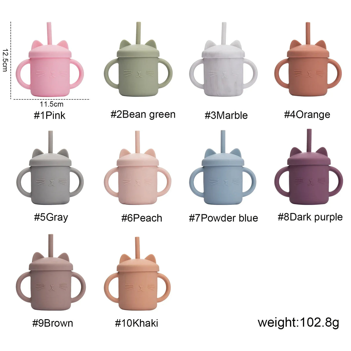 Baby Silicone Cups Baby Learning Drinking Straw Cup