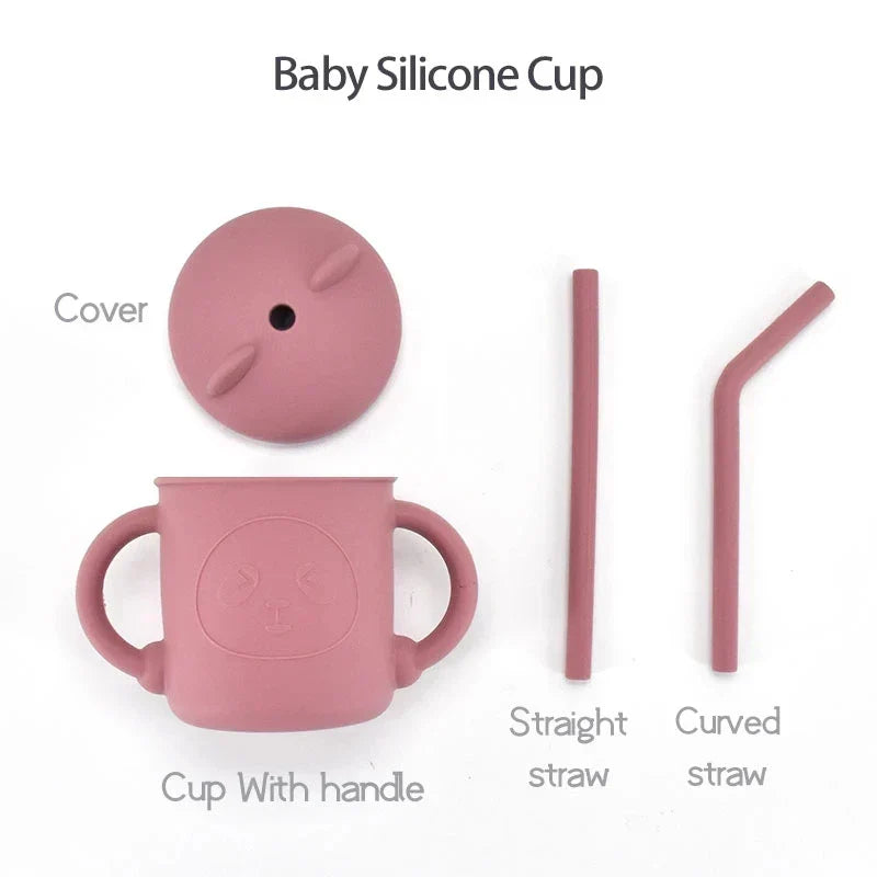 Baby Silicone Sippy Cups BPA-Free Portable Storage Snack