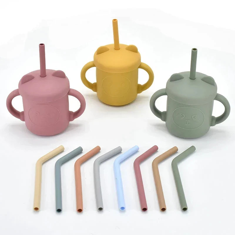 Baby Silicone Sippy Cups BPA-Free Portable Storage Snack