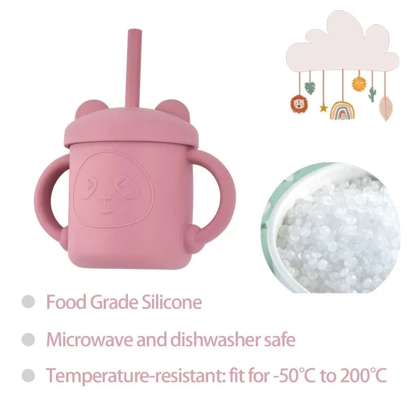 Baby Silicone Sippy Cups BPA-Free Portable Storage Snack