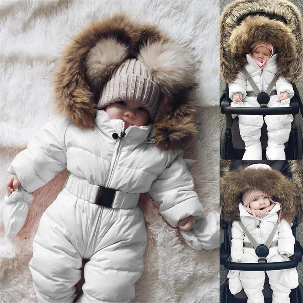 Baby Snowsuit Infant Newborn Clothes Kids Winter Jumpsuit