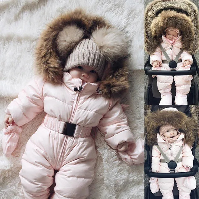 Baby Snowsuit Infant Newborn Clothes Kids Winter Jumpsuit