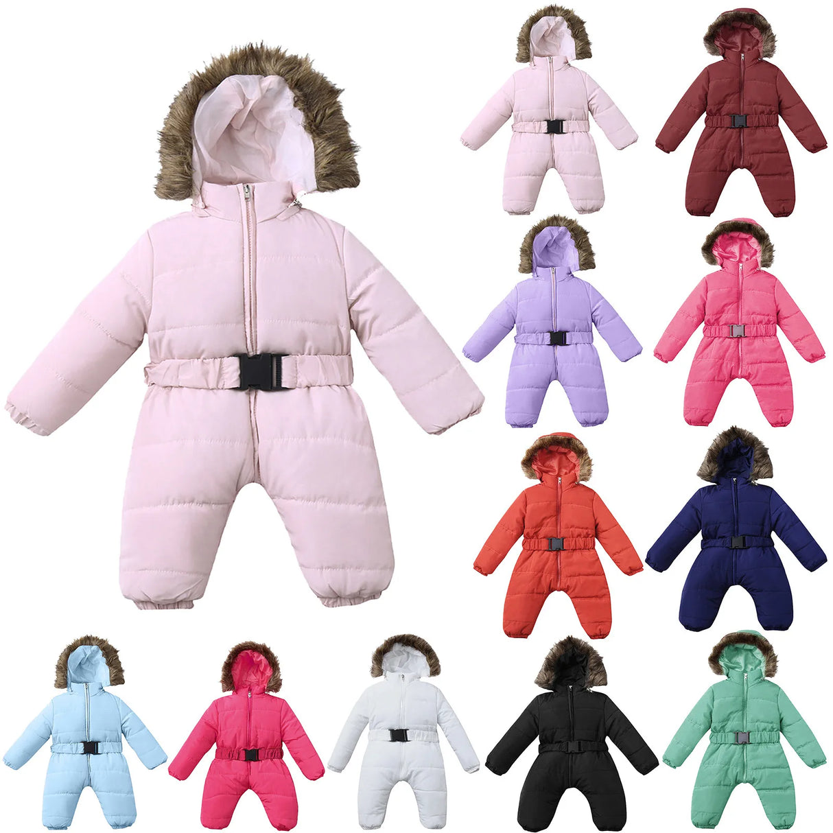Baby Snowsuit Infant Newborn Clothes Kids Winter Jumpsuit