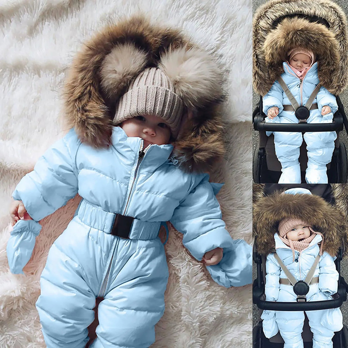 Baby Snowsuit Infant Newborn Clothes Kids Winter Jumpsuit