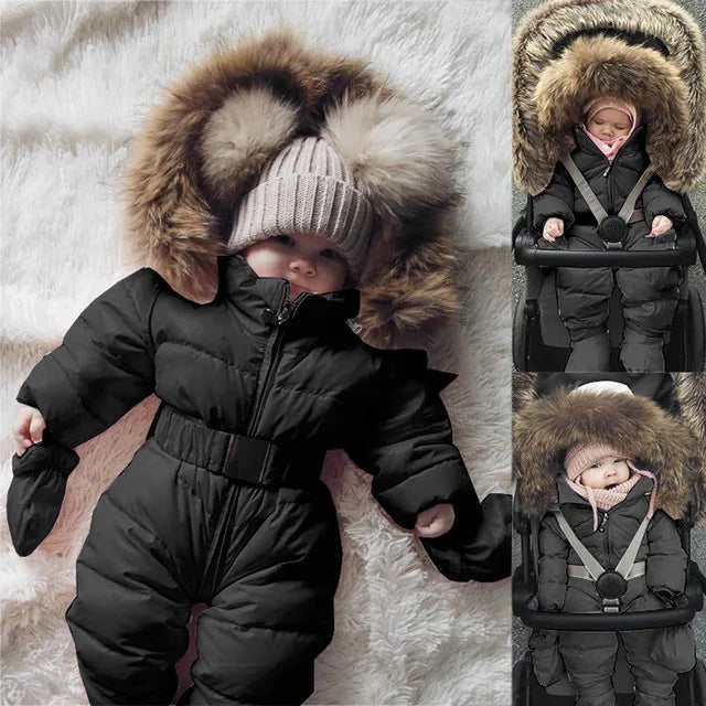 Baby Snowsuit Infant Newborn Clothes Kids Winter Jumpsuit