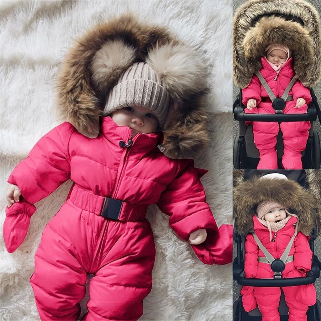 Baby Snowsuit Infant Newborn Clothes Kids Winter Jumpsuit