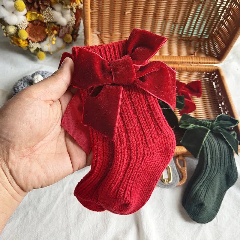Baby Socks Big Bows Girls Boy Cotton Sock