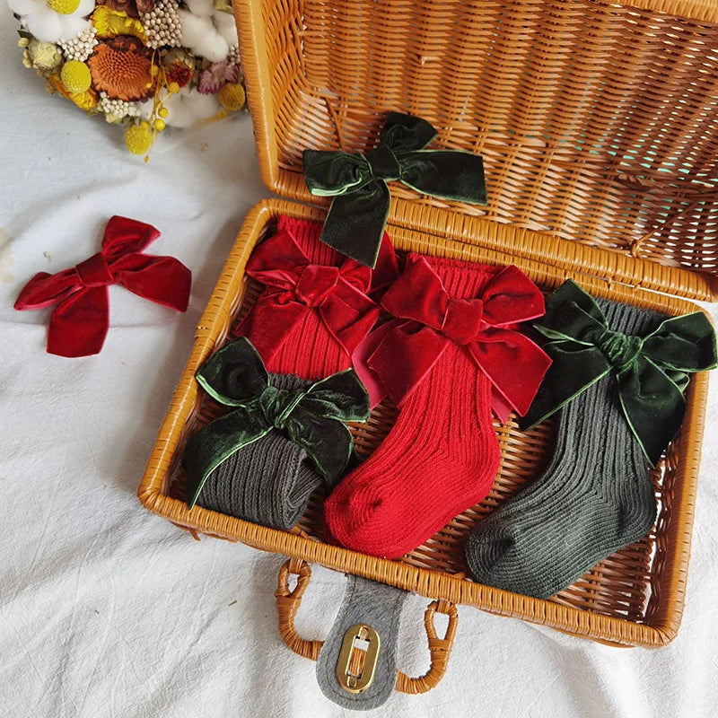 Baby Socks Big Bows Girls Boy Cotton Sock