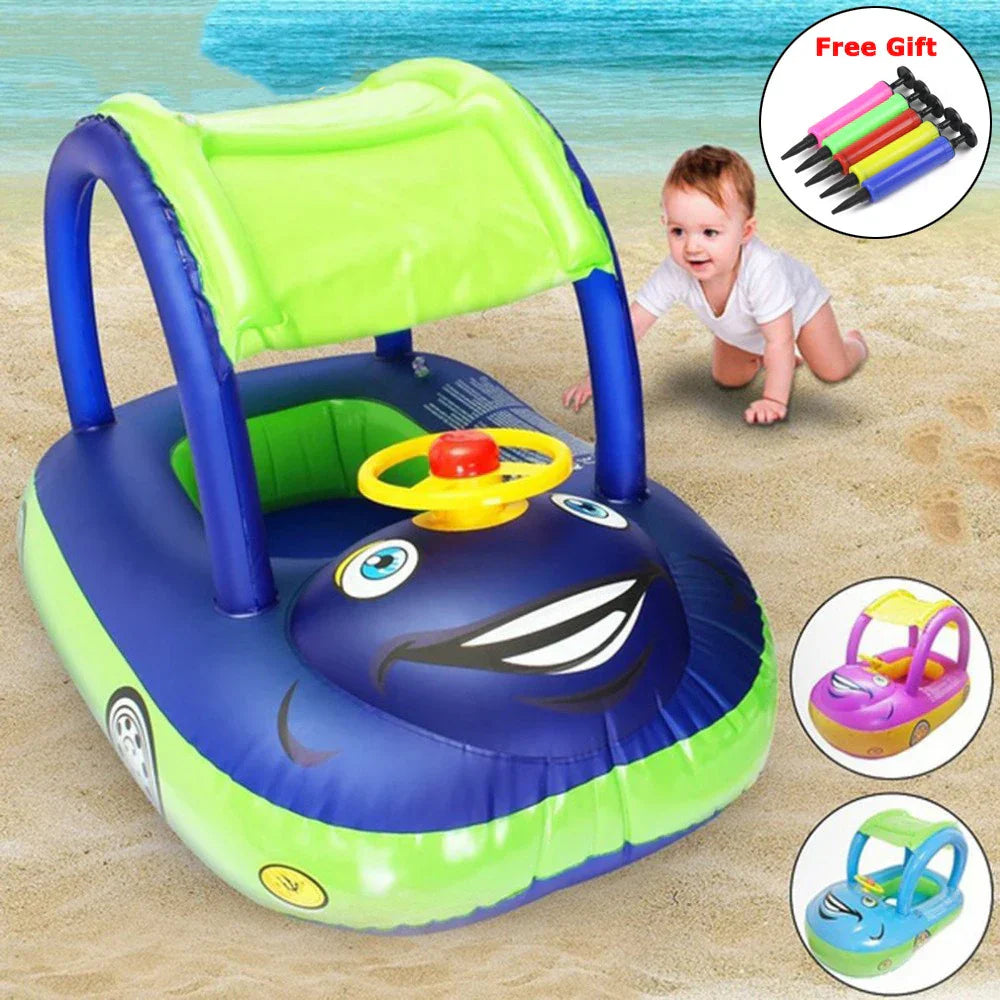 Baby Swim Ring Sunshade Steering Wheel Floating Summer