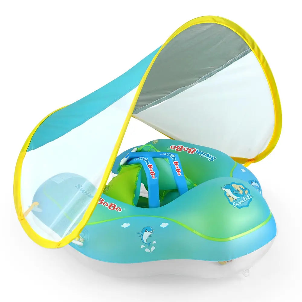 Baby Swimming Float Canopy Inflatable Infant Floating Ring