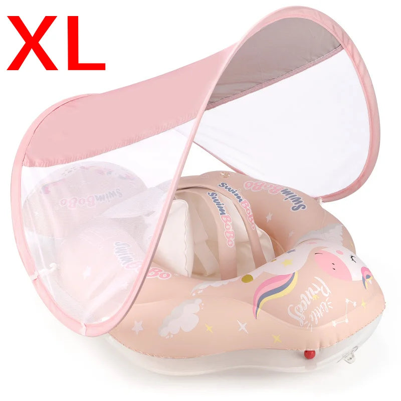 Baby Swimming Float Sun Canopy Inflatable Infant Floating