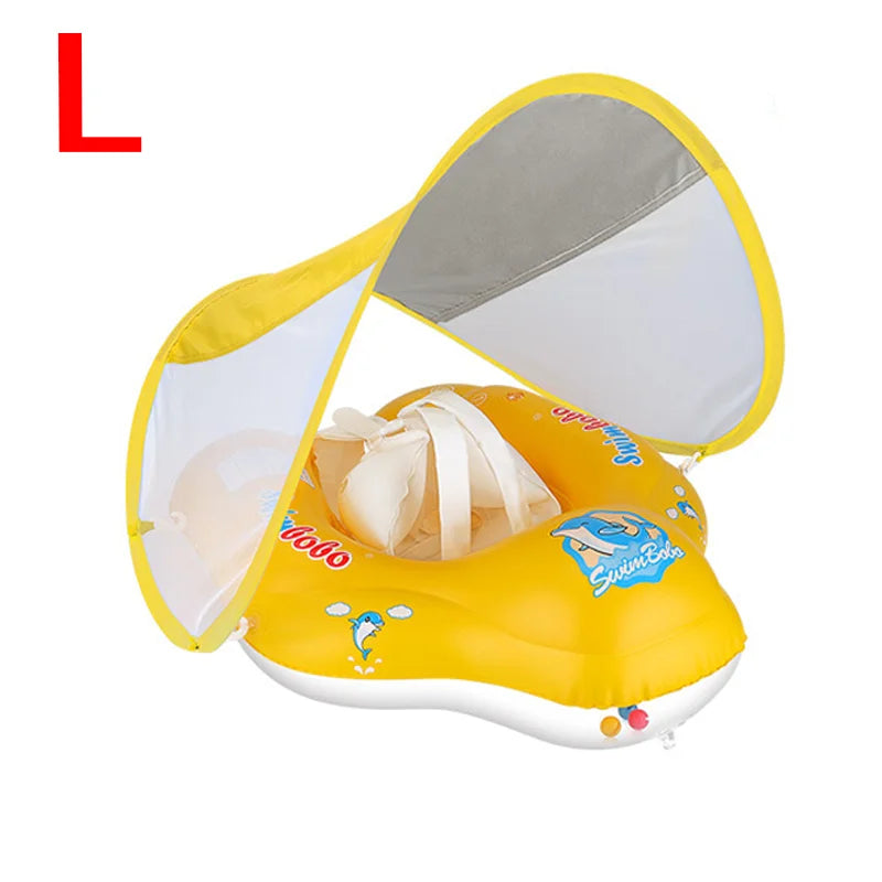 Baby Swimming Float Sun Canopy Inflatable Infant Floating