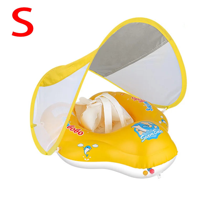 Baby Swimming Float Sun Canopy Inflatable Infant Floating
