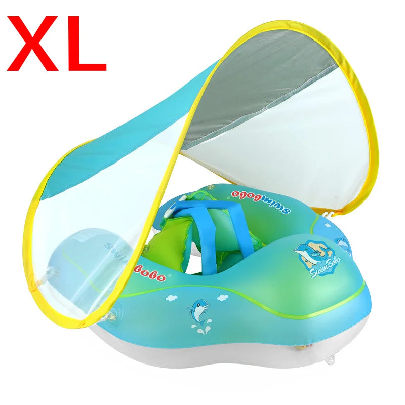 Baby Swimming Float Sun Canopy Inflatable Infant Floating