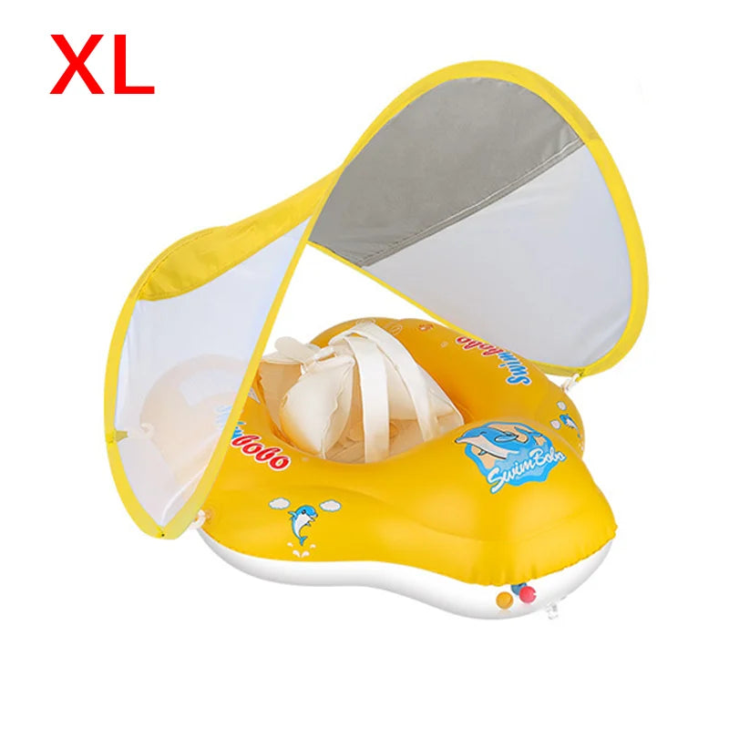 Baby Swimming Float Sun Canopy Inflatable Infant Floating