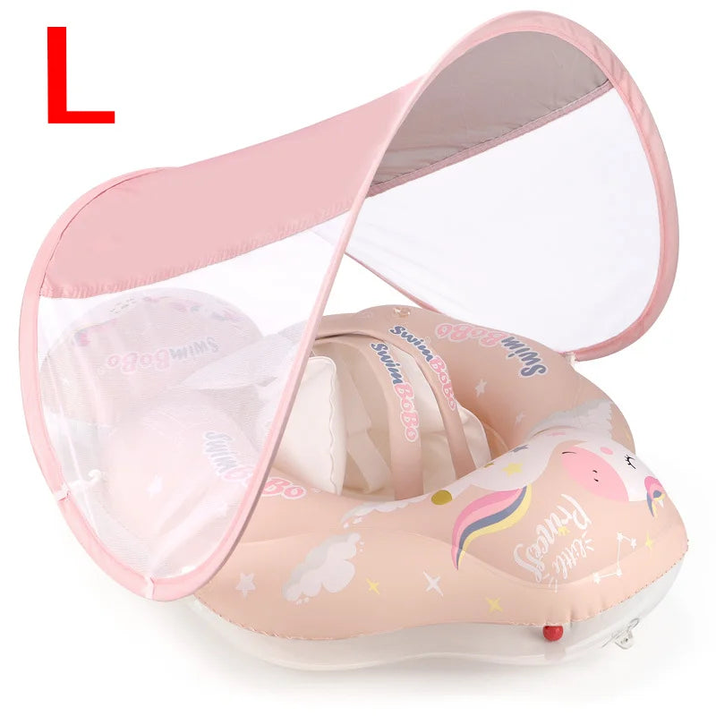Baby Swimming Float Sun Canopy Inflatable Infant Floating
