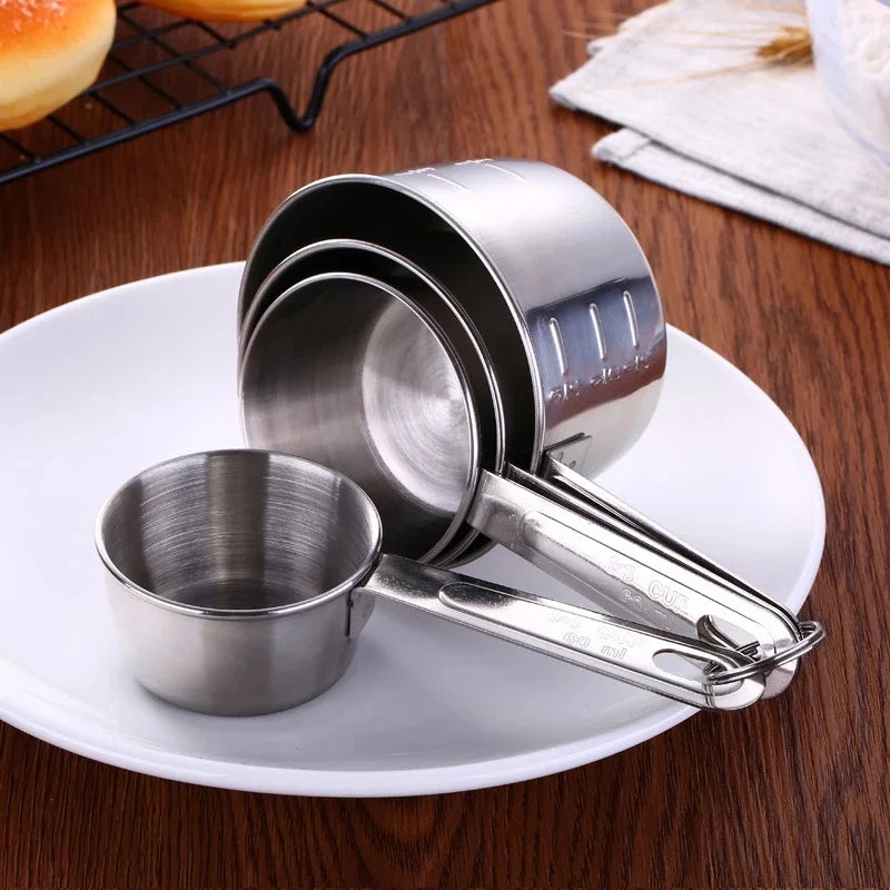 Bakeware 4pcs/Set Stainless Steel Measuring Spoons Coffee Powder